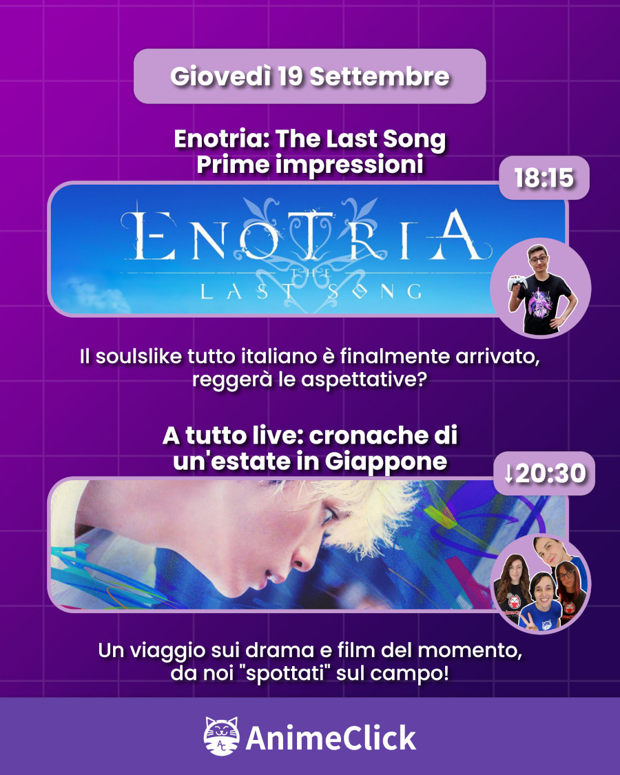 AnimeClick su Twitch: programma dal 16 al 22 settembre AnimeClick su Twitch: programma dal 16 al 22 settembre
